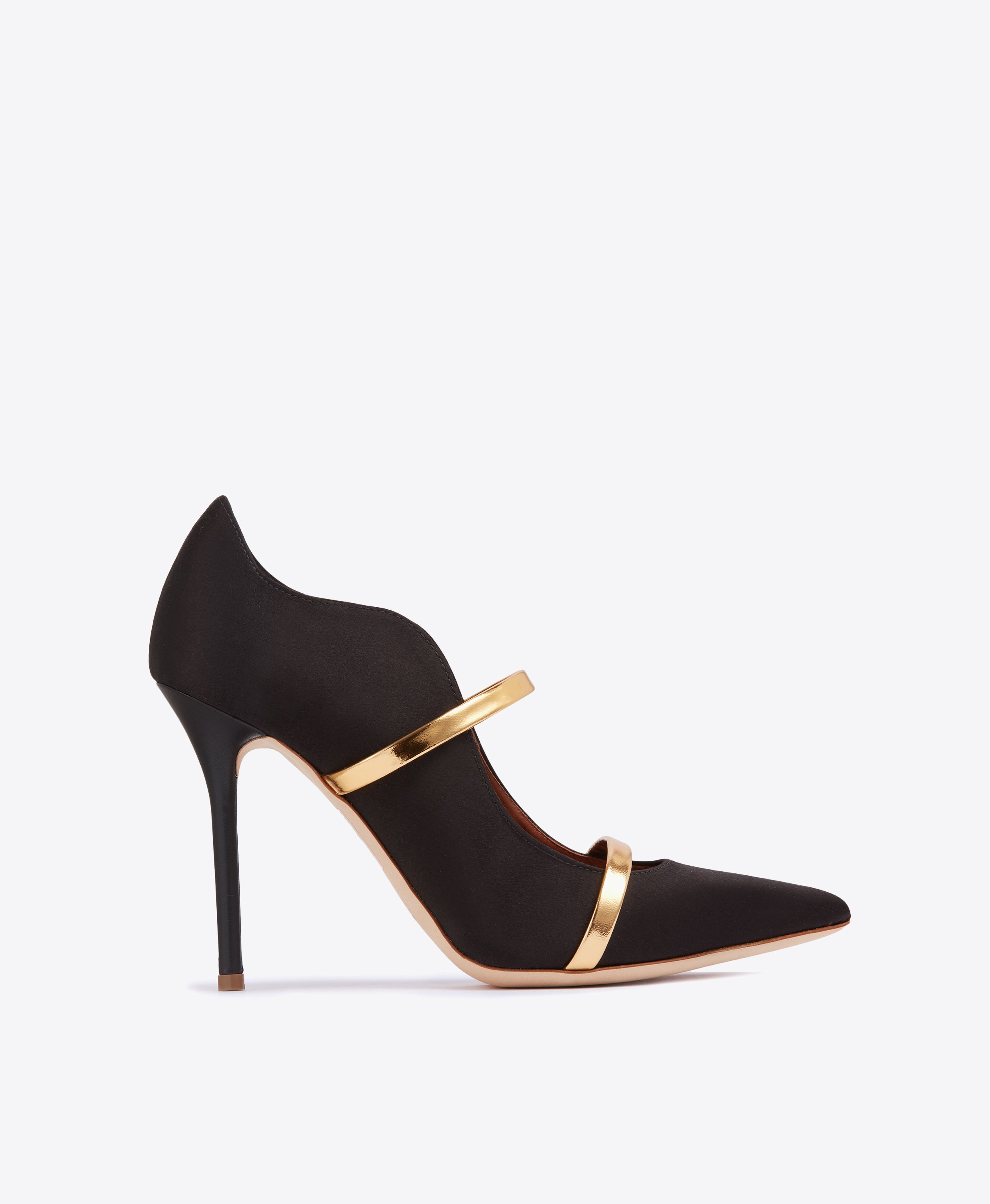 Maureen 100 & Gold Satin Pumps