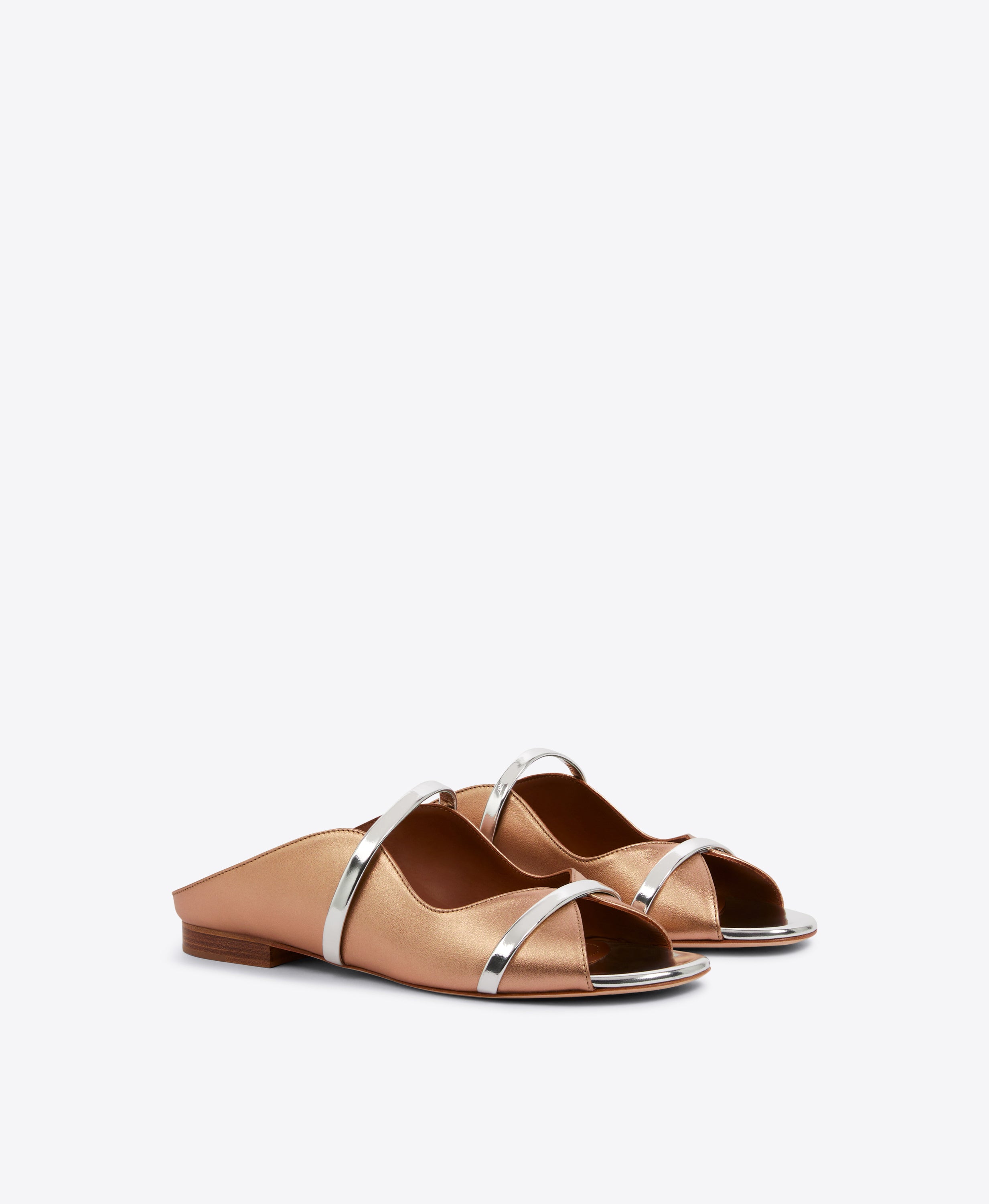 Metallic gold sandals flat deals