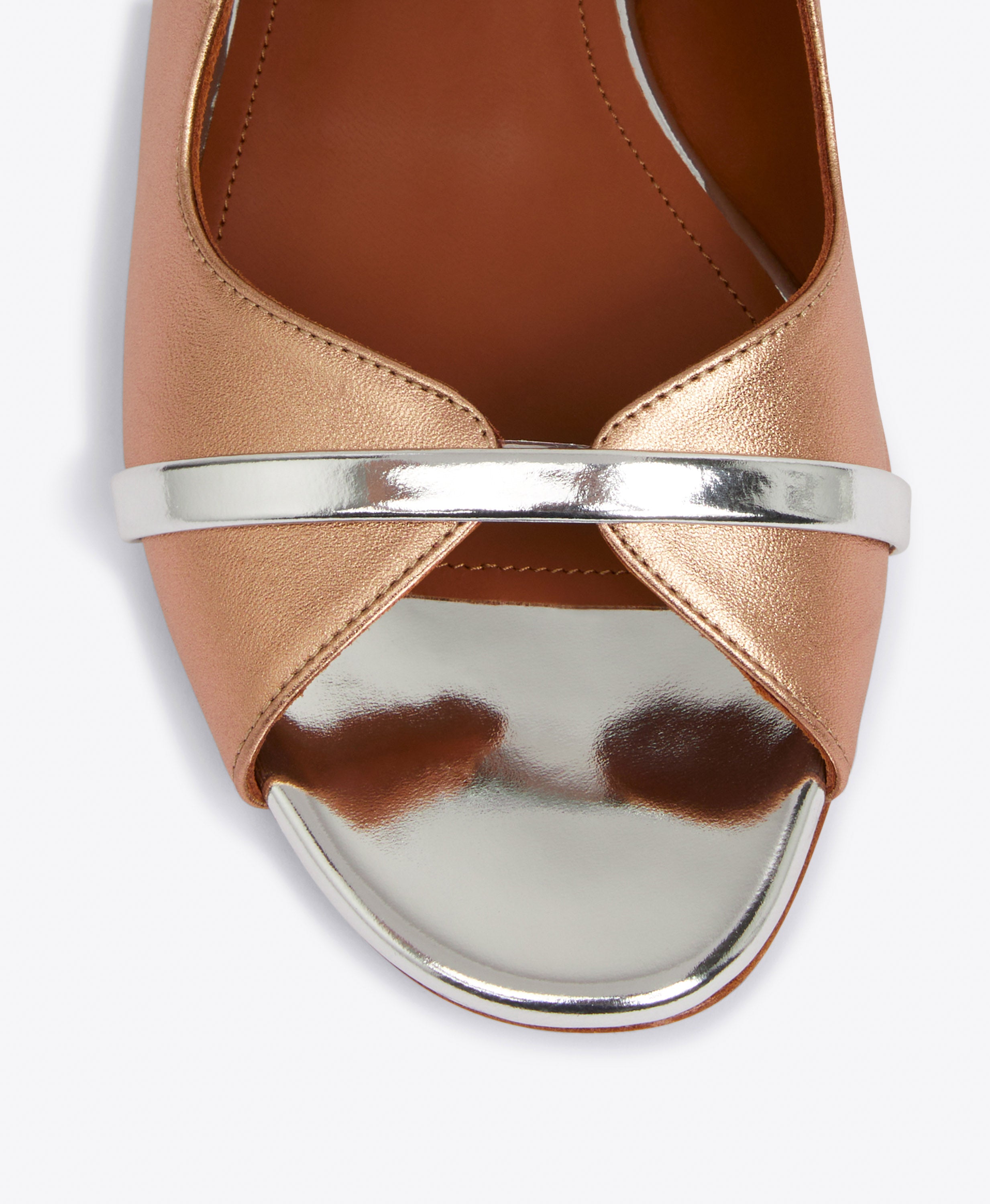 Gold metallic store flat sandals