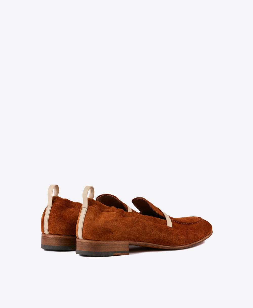 Men's Malone Souliers Caramel Brown Suede Loafers