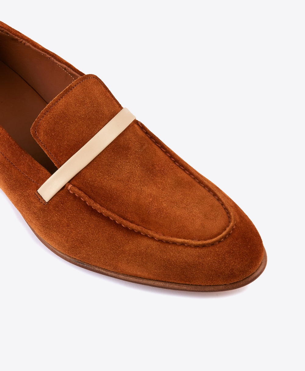 Men's Malone Souliers Caramel Brown Suede Loafers