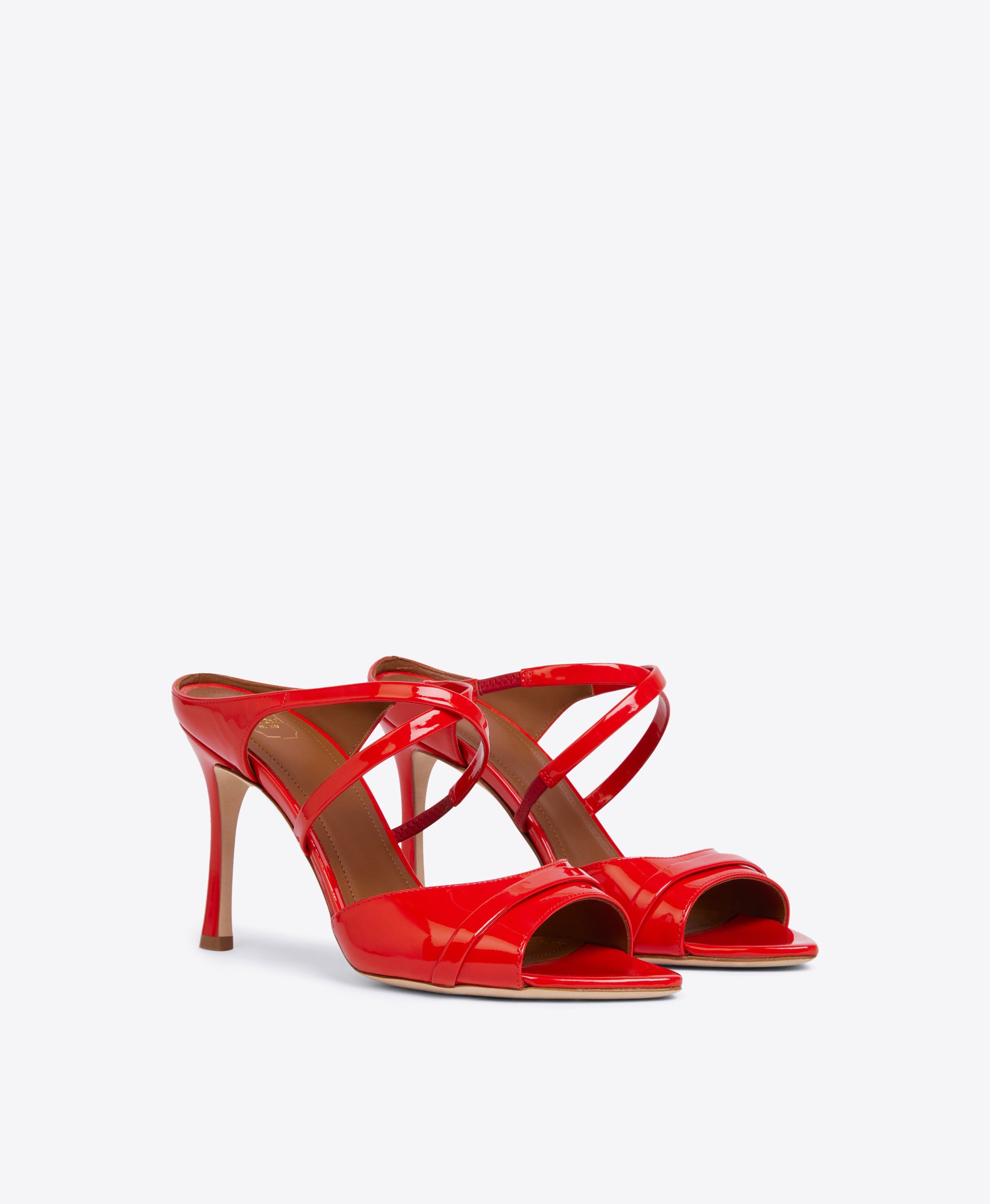 Women's  Red Patent Heeled Sandals Malone Souliers