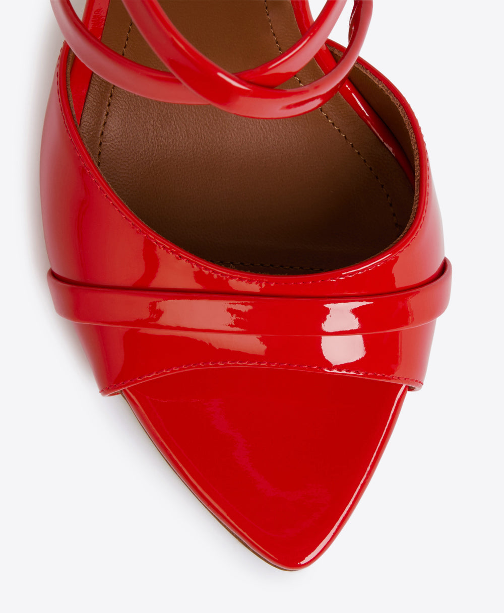 Women's  Red Patent Heeled Sandals Malone Souliers