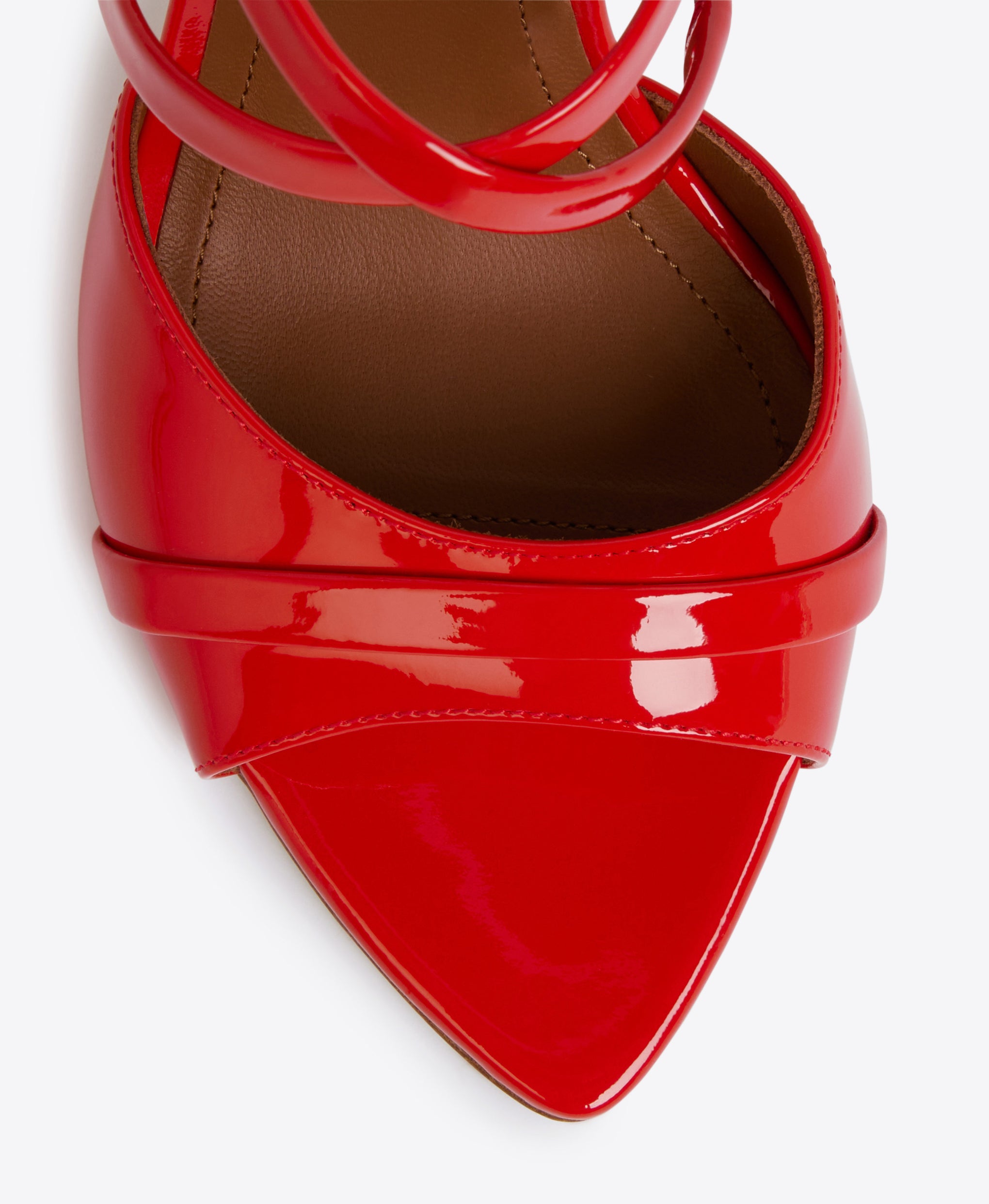 Women's  Red Patent Heeled Sandals Malone Souliers