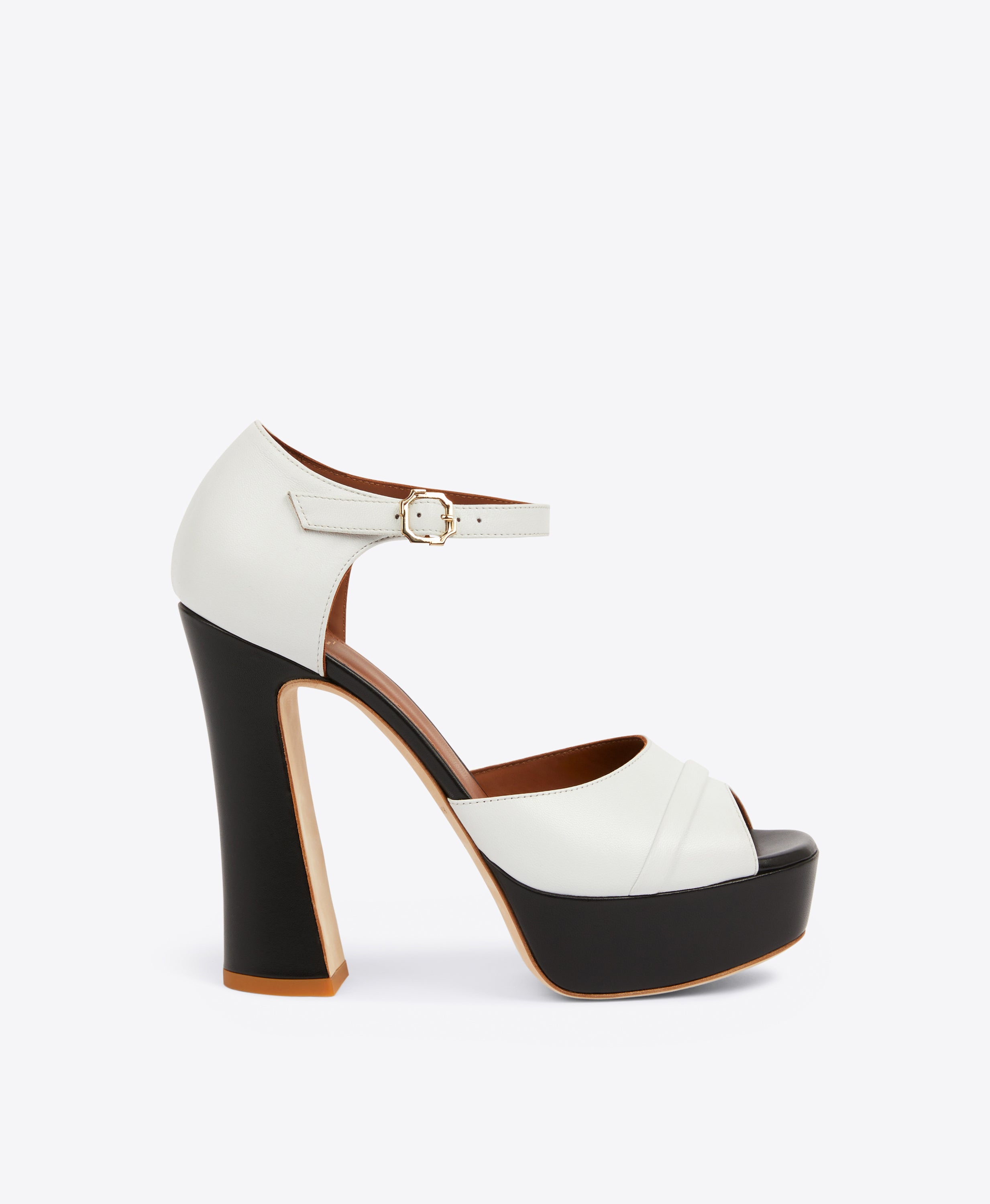 Yuri 125 White Platform Sandals